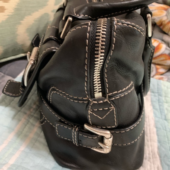 Michael Kors❤️🎁classic📌rare beautiful vintage📌Black Leather satchel - Picture 6 of 16